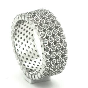 Sterling Silver 925 - Rhodium Plated Women Ring