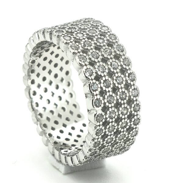 Sterling Silver 925 - Rhodium Plated Women Ring