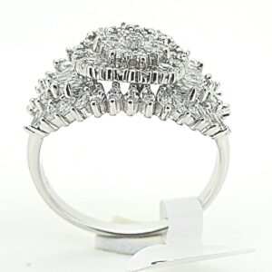 Plated 925 Sterling Silver Ring Dimond Design